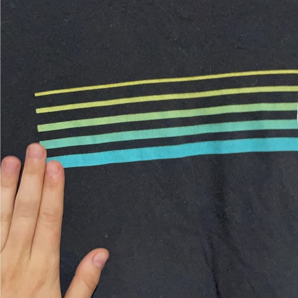 Volcom Black Crop Top with Colorful Stripes - Picture 4 of 7